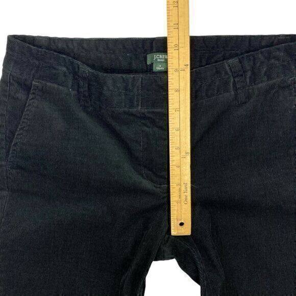 J. Crew Corduroy Pants Womens Size 6 Black Stretch City Fit Cuffed Cropped Jeans - Picture 11 of 14